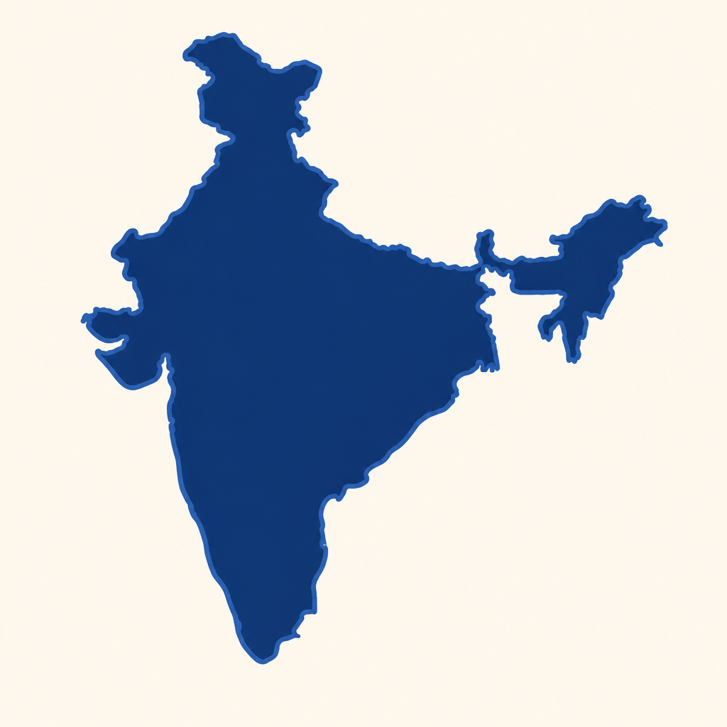 Map of India showing Gati Packers and Movers service cities